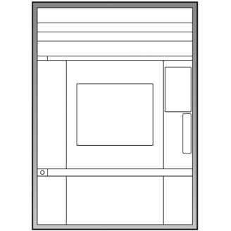Unox inbouwframe voor ChefTop VISTA 4x GN 1/1 vlakke installatie