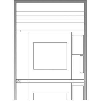 Unox inbouwframe voor ChefTop VISTA 8x GN 1/1 niet-vlakke installatie